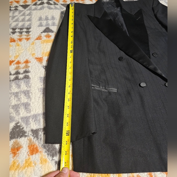 Lord West NY Black Double Breasted Tuxedo Ensemble Size 44L Made In The USA - Picture 11 of 16